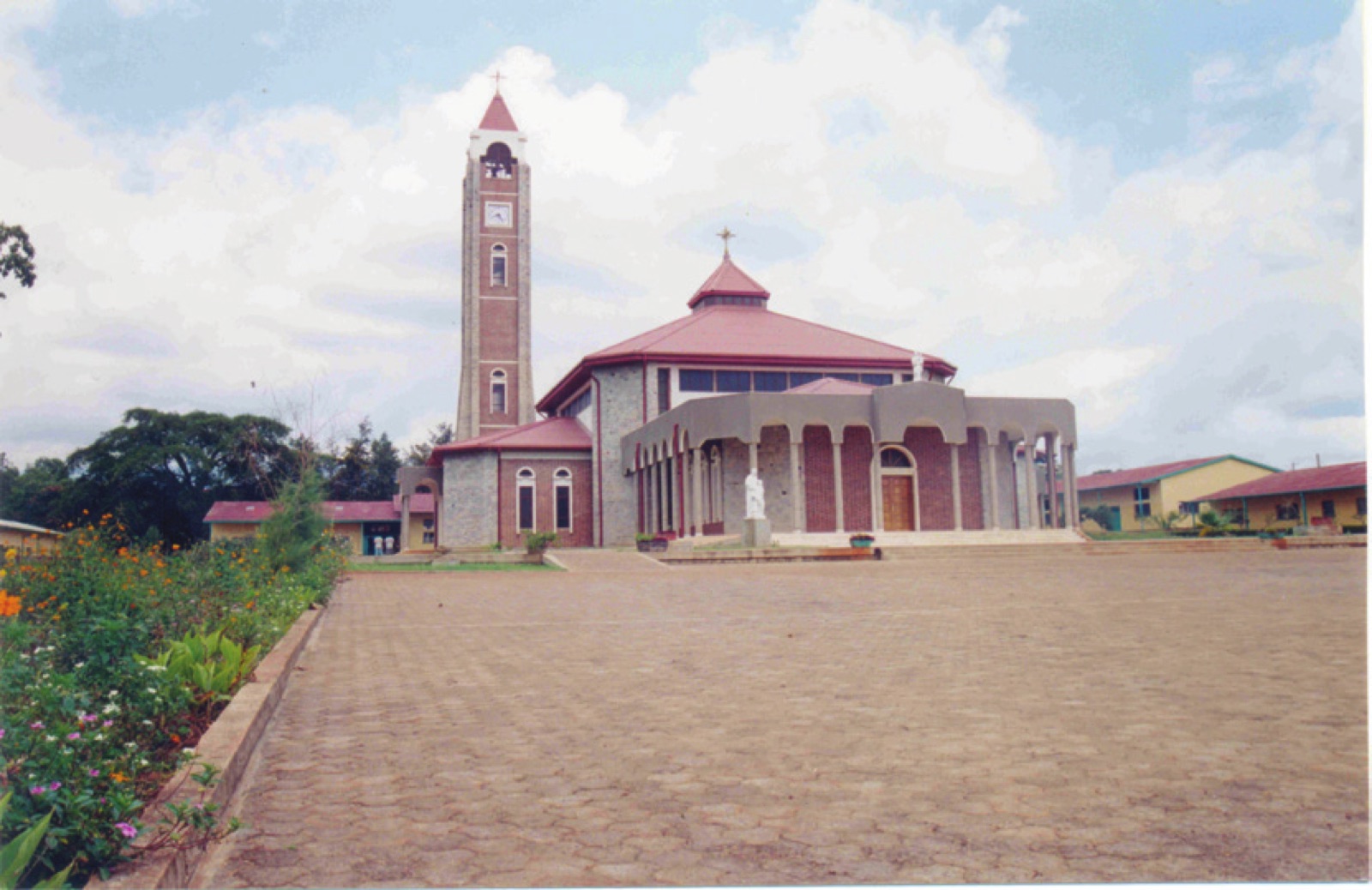 Kidane Mihret Cathedral tower and plaza